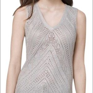 WHBM Sleeveless Textured Metallic Sweater